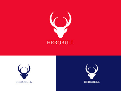 HeroBull logo design. Bull OX logo design app apps logo branding bull logo design gradient logo hero bull illustration logo logo design logo media logomaker ox logo ui vector
