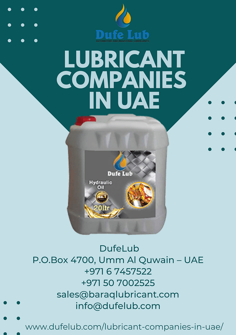 Lubricant Companies in UAE by dufe lub on Dribbble
