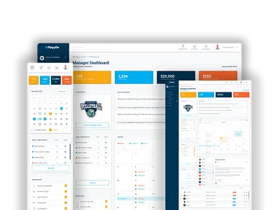 Amateur Sports Organization Dashboard dashboard product design saas ui ux