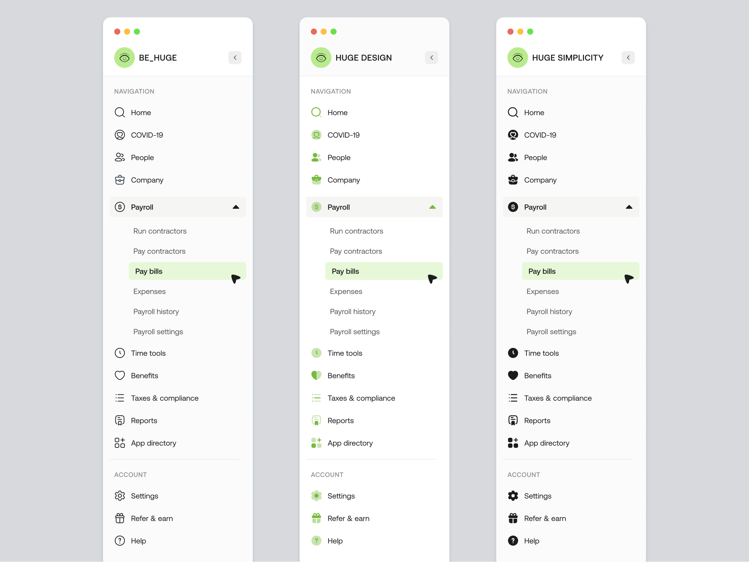 Sidebar Navigation 🚀 | Hugeicons Pro by Huge Design for Halal Lab on ...