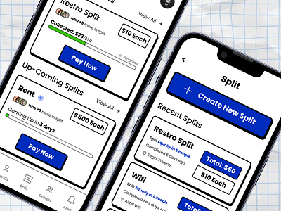 Split app UI figma interaction design split app ui ui ui design ux design visual design