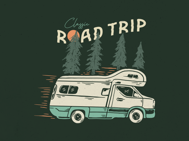 Classic Road Trip by Mangustudio on Dribbble