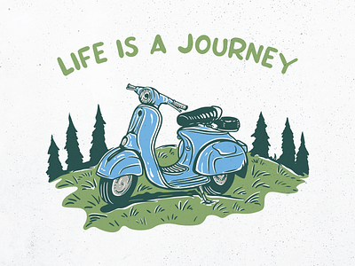 Classic Scooter, Life is a Journey adventure biker camping classic holiday italian italy motor motorbike motorcycle nature outdoor piaggio retro scooter summer travel trip vespa vintage