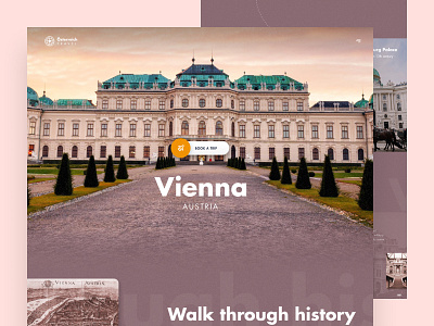 Vienna history tour website concept austria design design concept history homepage interface modern ui ux ui design vienna web design