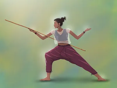 Martial art design digital art graphic design illu illustration martialart motion graphics woman