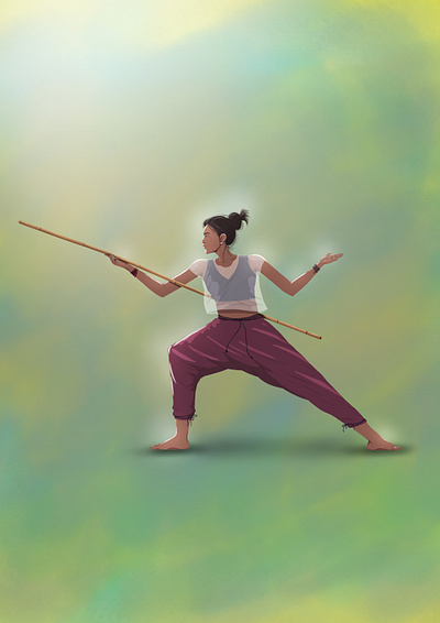 Martial art design digital art graphic design illu illustration martialart motion graphics woman