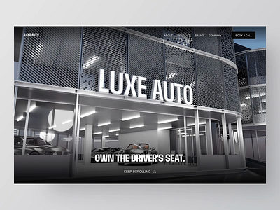 LUXE AUTO - Car Showroom Landing Page animation auto automobile automotive car car showroom dealer dev developer drive interaction landing page mechanic prototype shop showroom sport car vechine webflow website