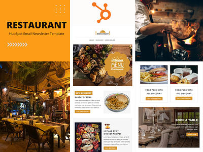 Restaurant – HubSpot Email Newsletter Template food hubspot hubspot email template hubspot marketplace online food websites restaurant