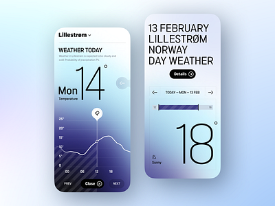 Stylish Weather App gradient gradient design mobile app mobile app ui soft gradient stylish ui ui design uxui weather weather app weather app design weather mobile app