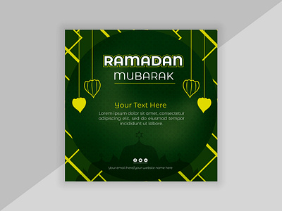 Ramadan Social Media Post Template illustrator