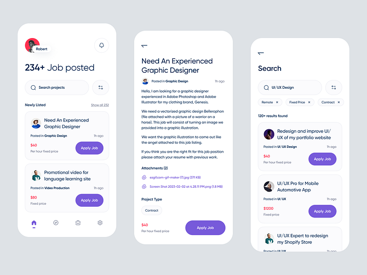 Qjob by Raju Husen on Dribbble