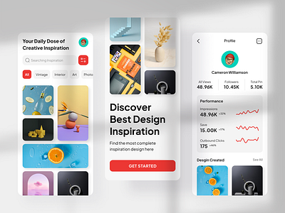 Design Inspiration Mobile App app clean design inspiration mobile product design ui ui design uiux