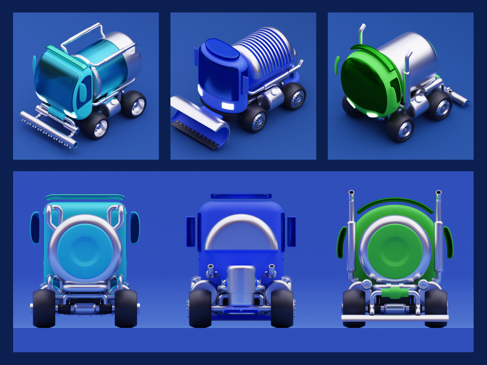 Design of stylized cars 3d 3d car 3d design art asphalt blender car cleaning cute design equipment road road cars stylization tarmac truck