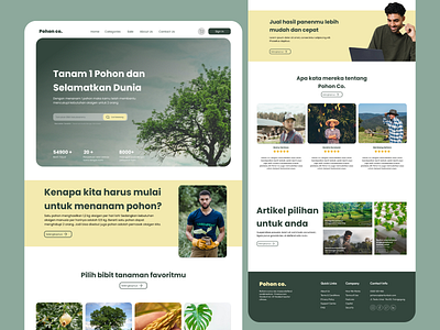 Pohon Co. Website Design business design floral ui web design website