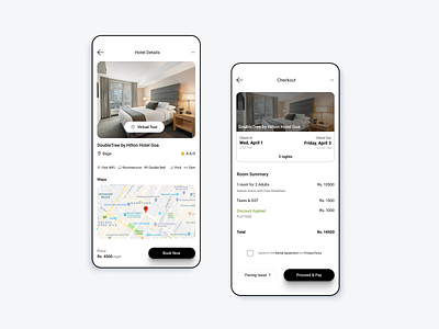 BuiLD 1.0 Day 20 - Hotel booking app checkout UI build concept design designdrug ui uidesign ux visual design watchmegrow