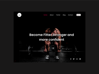 Fitness App Landing Page Design app branding design illustration logo typography ui user vector