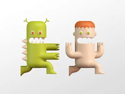 Evil Martians in 3d 🛸 3d animation b3d blender3d development evil illustration logo logotype martians product run space startup technology ufo web website