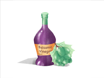 Balsamic vinegar bottle Illustration branding cartoon comission food food illustration illustration package design packaging vinegar