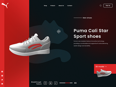 Brand shoes puma 3D animation3d animationdesign designidea designtrend illustrator interactiondesign landingpagedesign logobranding motion3d motiondesign muzli pumashop pume3d shose3d uidesign uxdesign visualdesign warmup webdesign websitedesign