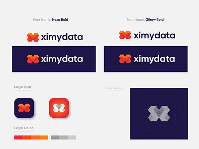 ximyadata logo design | branding | modern logo app logo best brand identity branding branding design data design designer illustration logo logo design logo designer logo mark modern overlap popular technology top x letter