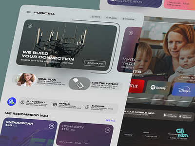 FURICELL — Telecom Website Concept branding design desktop minimal mobile ui ux web