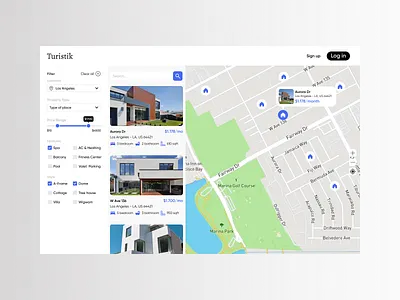 Real Estate Web Service airbnb apartment design house properties property real estate realestate realtor rent site ui ux web design web service website
