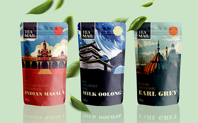 Tea packaging design design graphic design illustration
