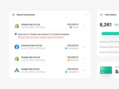 Cards & Components — Light analytics app balance branding chart clean components dashboard design finance grid kpi cards light ui navigation ui ui ux design user interface ux