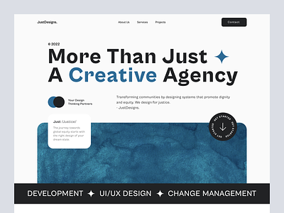 JustDesigns. Creative Agency branding design graphic design illustration landing page logo minimal screens ui vector