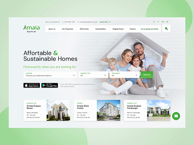 Amaia Land | Real Estate Website Concept