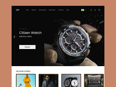 E-Commerce Landing Page Design design ui visual design web design