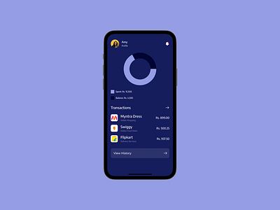 Expense Tracker App Screen app design ui visual design