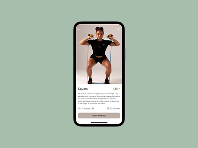 Workout App Screen app design ui visual design