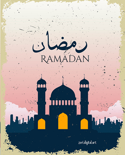 Retro Ramadan Poster adobe illustration design flyer graphic design illustration vector