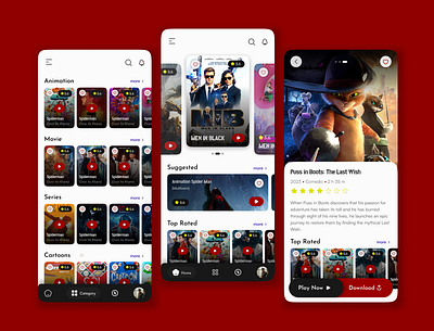 Movie App app mobile movie movie app ui ux