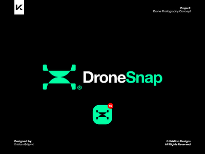 DroneSnap branding drone graphic design icon logo logo design logomark mark minimal modern photography video