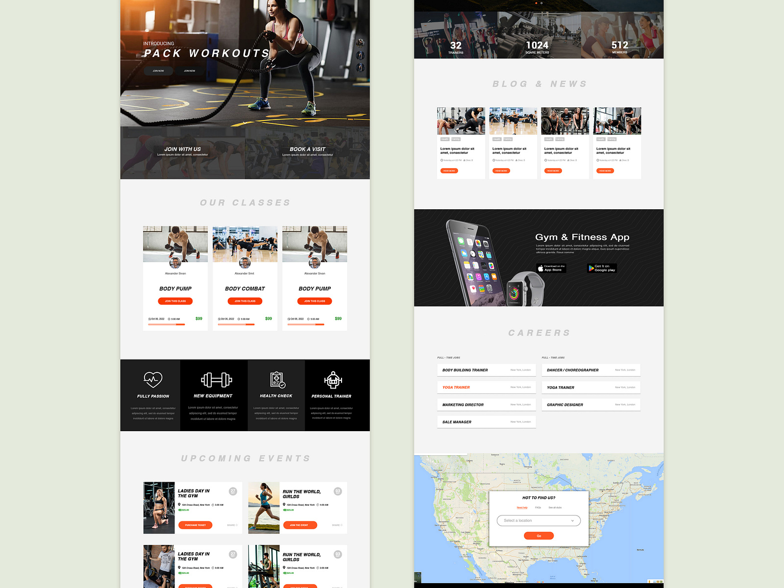 Gym UI/UX Landing page design by webgive on Dribbble
