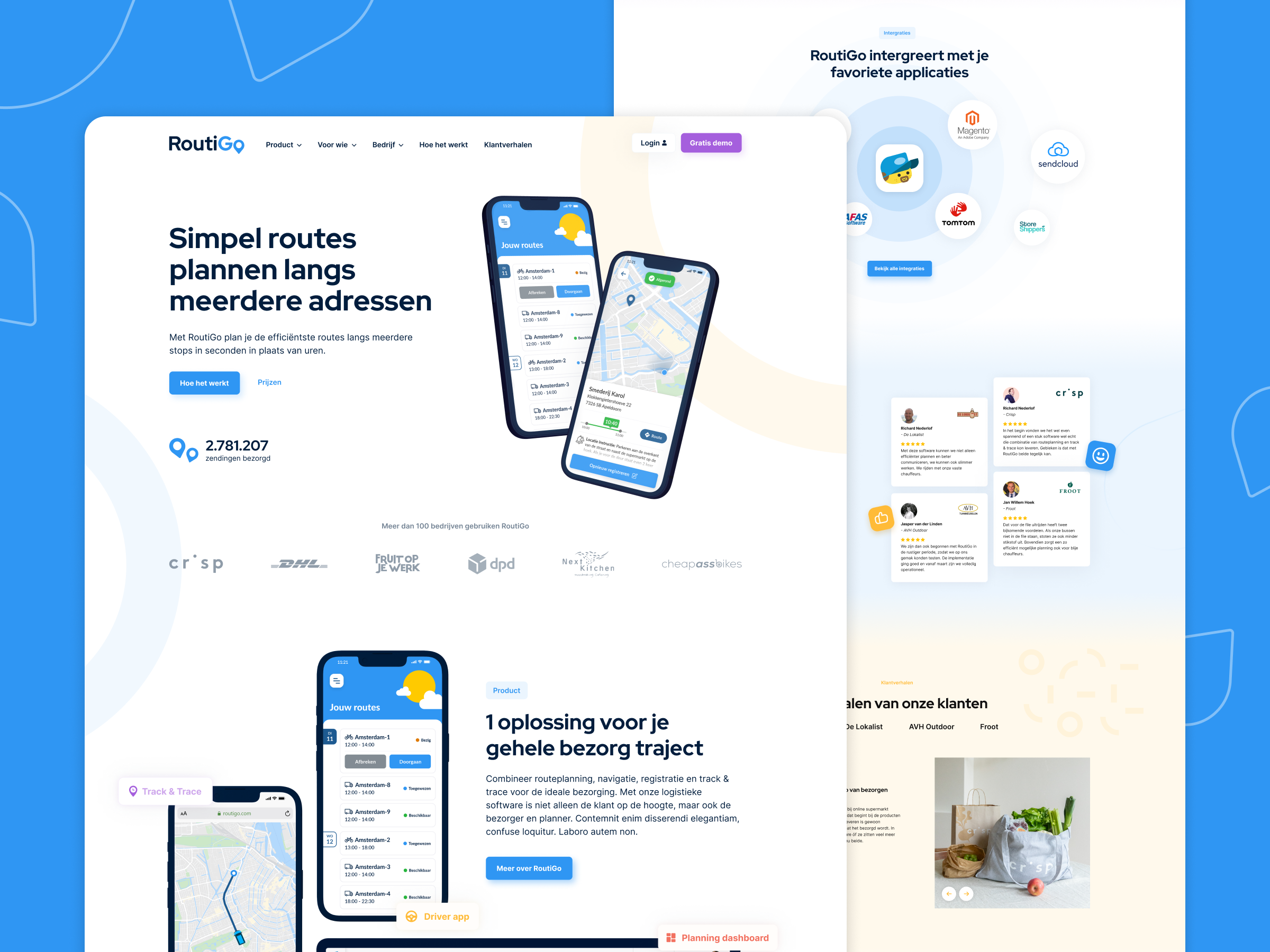 Example of Website Design & Branding RoutiGo