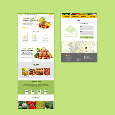 Organic Food UI/UX Landing page design landing page design organic food ui organic ux