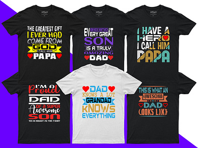 Father's Day T-shirt Design bundle appreal dad dad t shirt design fasion fathers day fathers day t shirt grandad graphic design hero papa papa t shirt design proud shirt design shirts son t shirt t shirt design