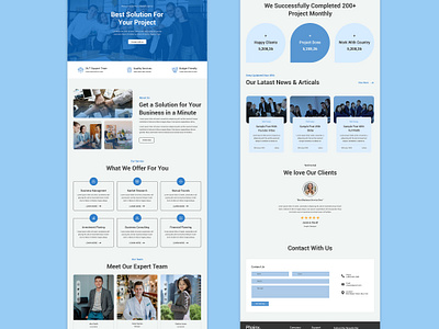 Business Service UI/UX Landing page design business service ui business service ux landing page design