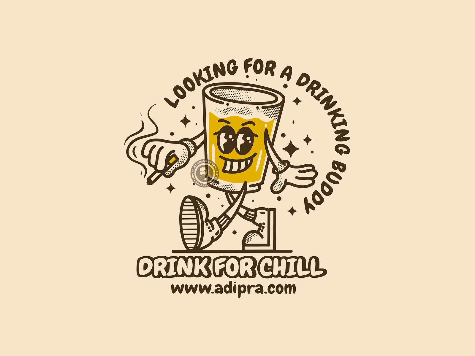 Drink glass mascot character by adipra std on Dribbble