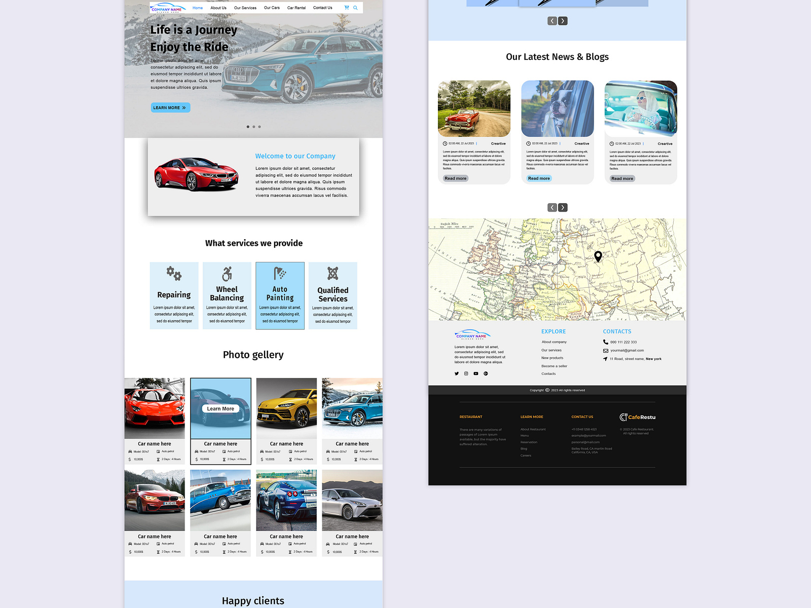 Car UI/UX Landing page design by webgive on Dribbble