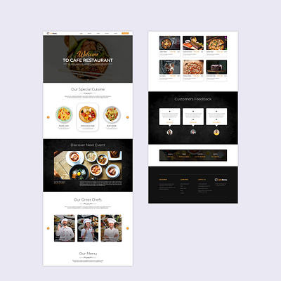 Restaurant UI/UX Landing page design landing page design restaurant ui restaurant ux