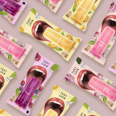 Just Lick Popsicle Packaging Design adobe illustrator adobe photoshop design mockup packaging popsicle print