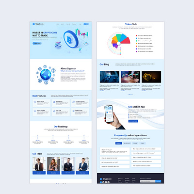 Cryptocurrency UI/UX Landing page design cryptocurrency ui cryptocurrency ux landing page design