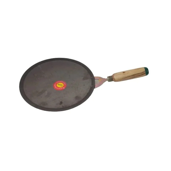Iron Roti Tawa Cast Iron Roti Chapati Tava with Wooden Handle by