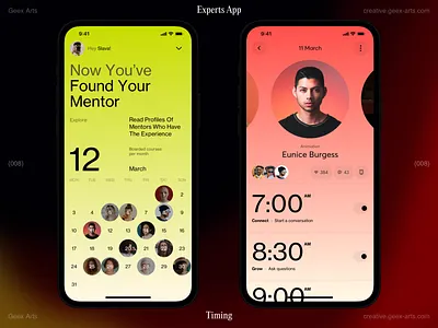 Timing dashboard design homepage interface ios iphone mobile news