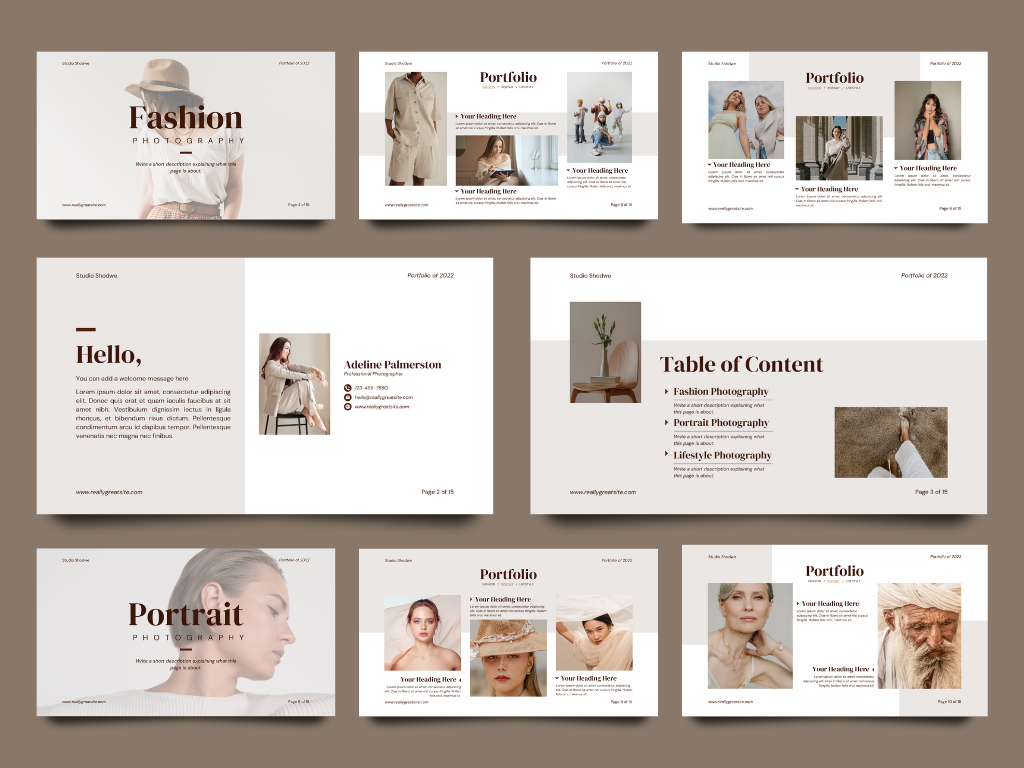 Photography Portfolio Presentation Template by Radek Hangradika ...