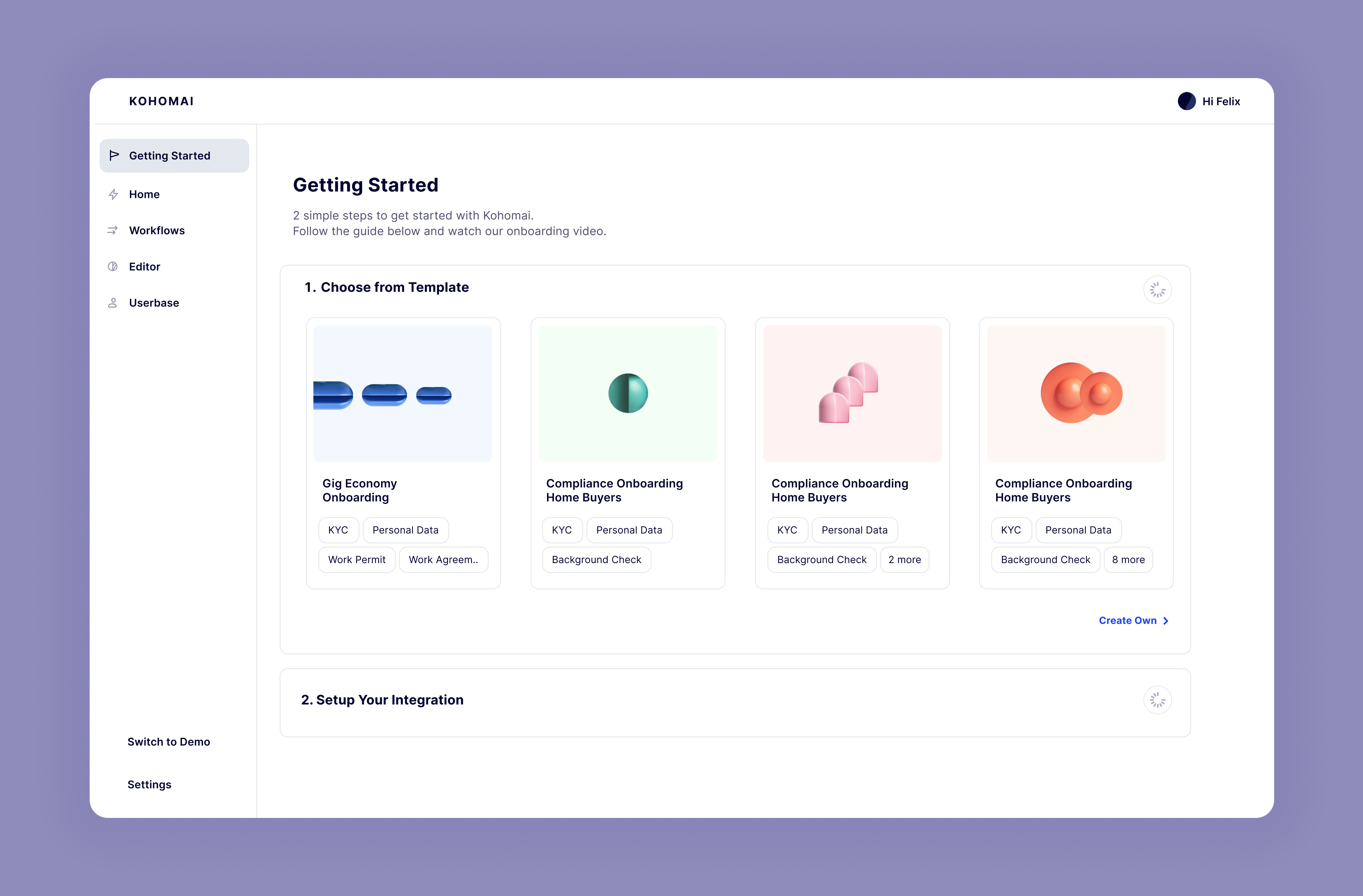 Onboarding - B2B SaaS Company app b2b design onboarding saas ui website